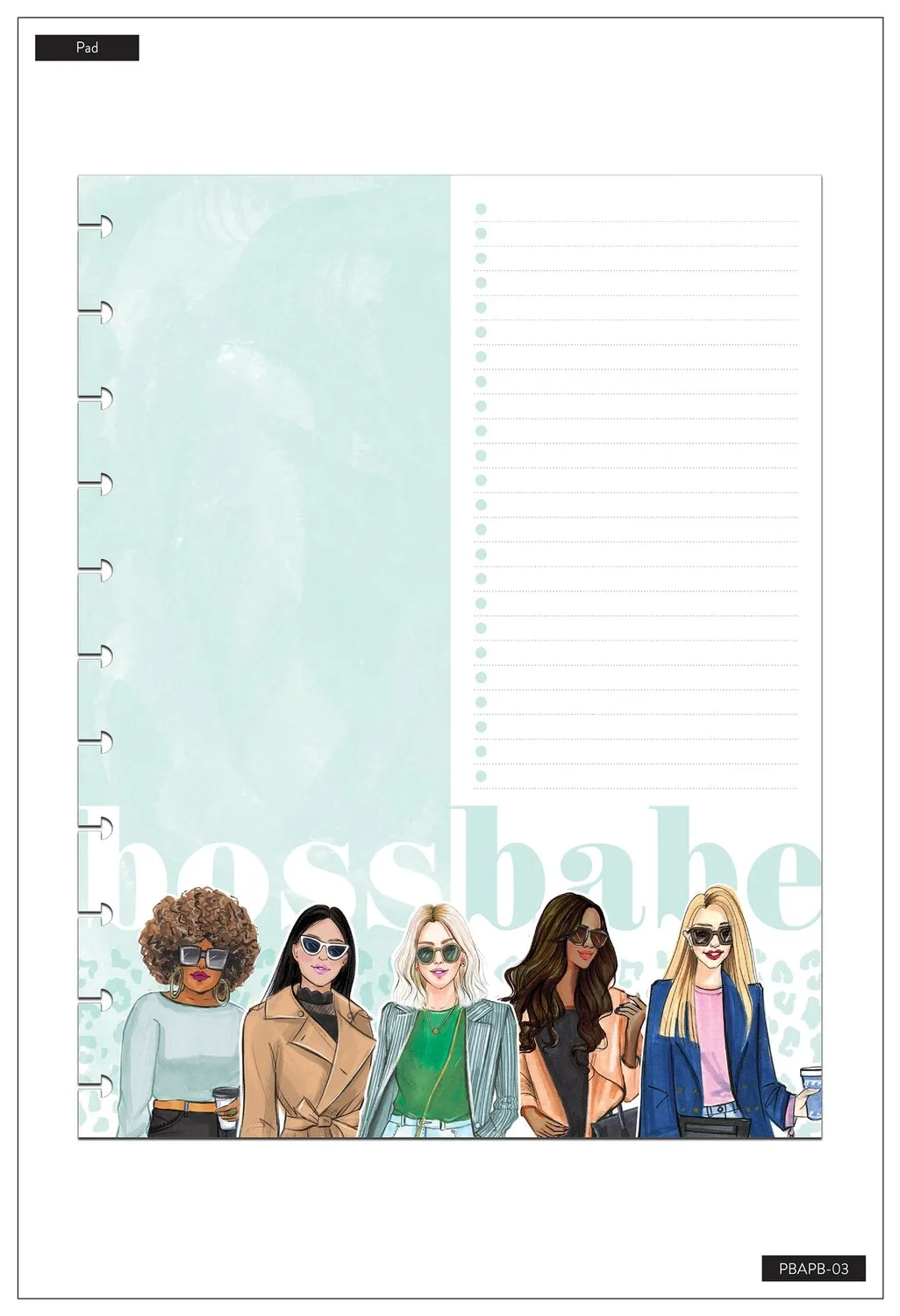 Happy Notes Rongrong Boss Babe bloc papier Big 100 feuilles