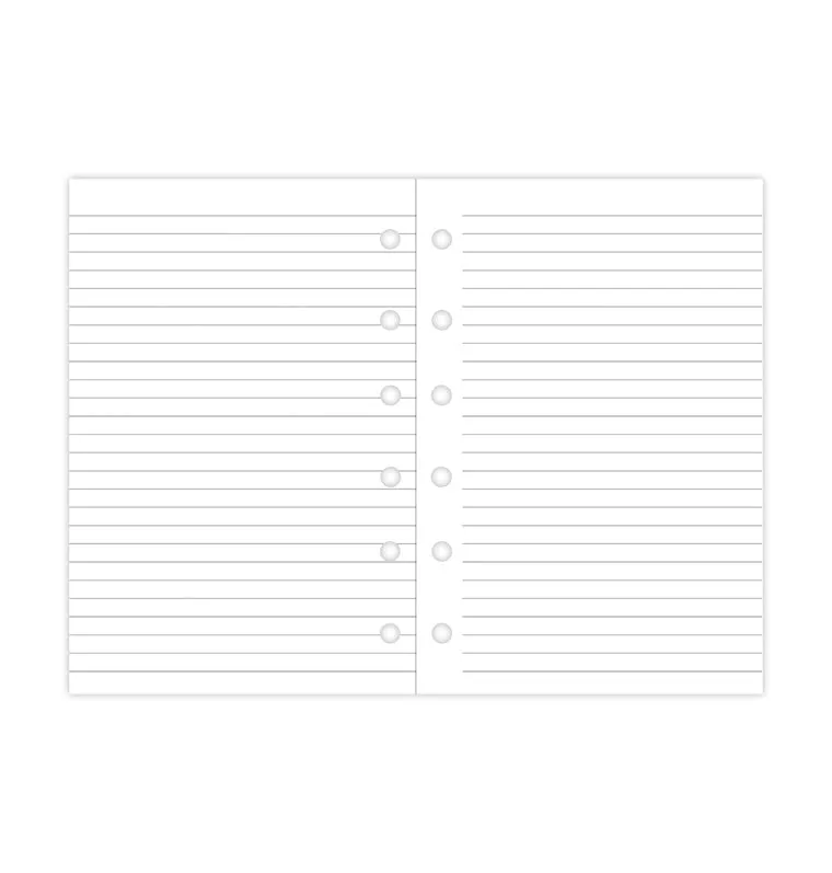 Filofax bloc-notes ligné blanc Pocket 40 feuilles