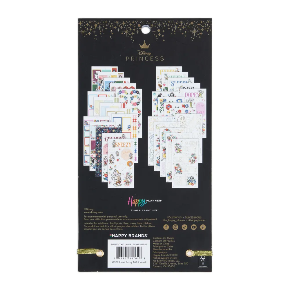 Happy Planner Disney Blanche-Neige stickers 30 feuilles 532