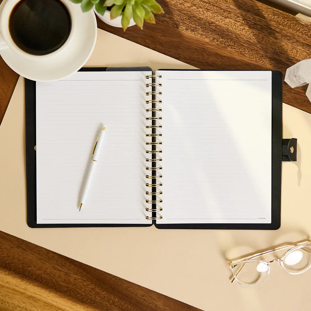 Happy Planner Citrine Midnight carnet spirale Classic ligné pointillé