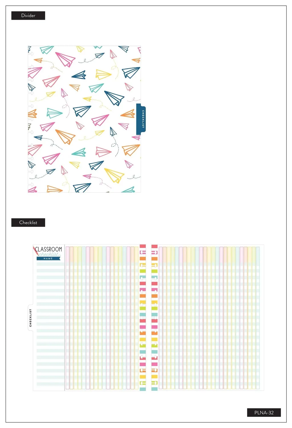 Happy Planner Teacher's Plant Seeds agenda Big non daté 12 mois