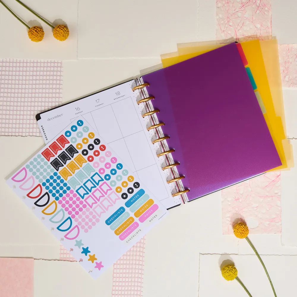 Happy Planner Happy Brights Classic intercalaires 5 plastifiés