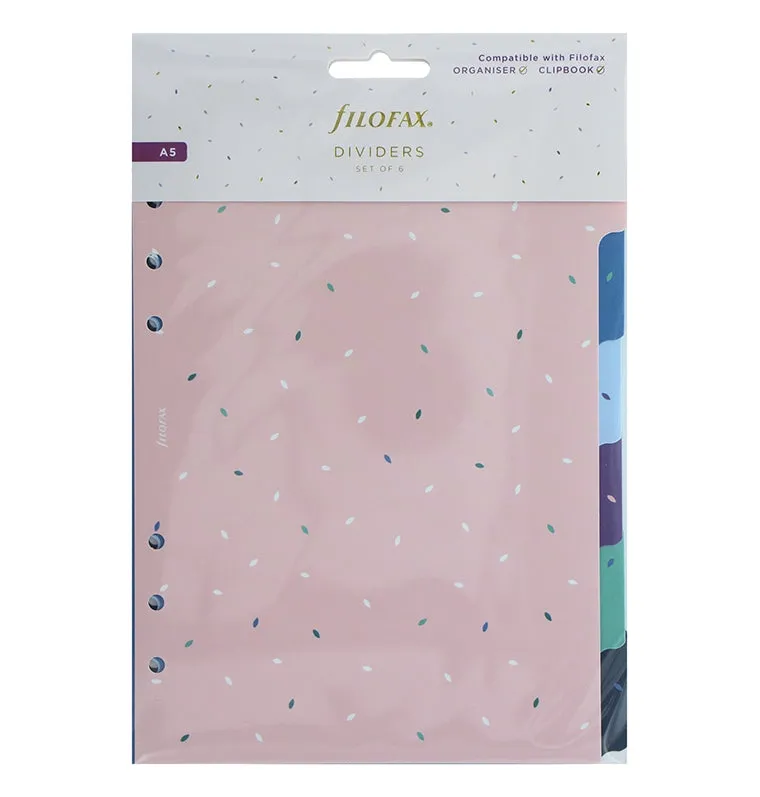 Filofax Garden intercalaires A5 6 onglets couleur