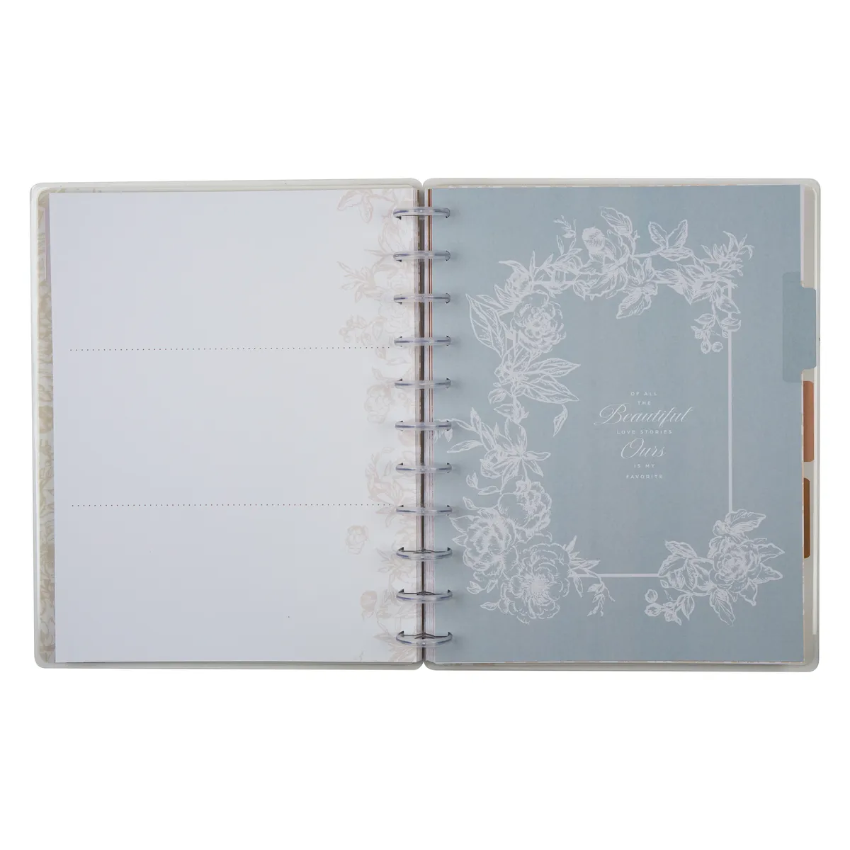 Happy Planner Love Blooms journal photo mariage Big 80 feuilles