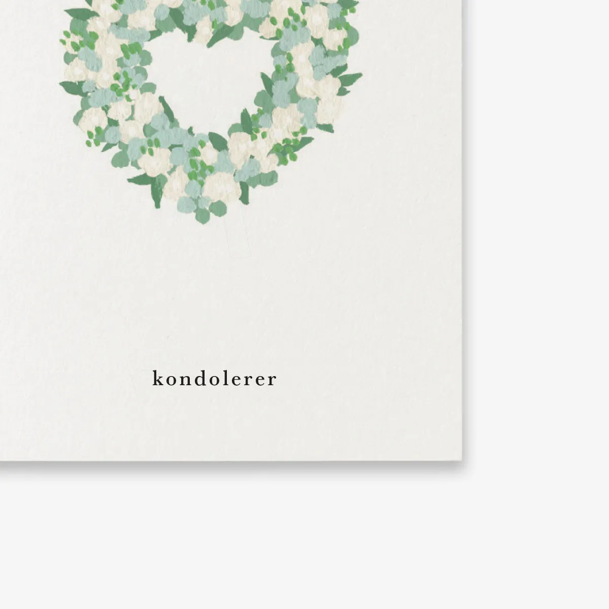 Kartotek Blomsterhjerte carte de condoléances A7