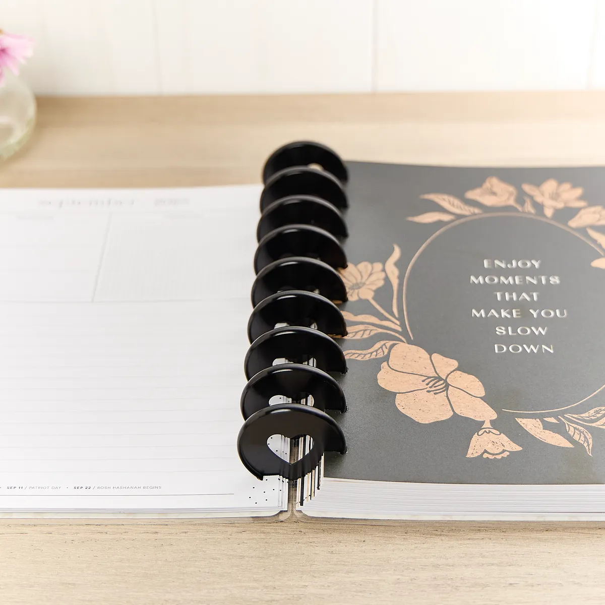 Happy Planner Black disques extenseurs métal x11
