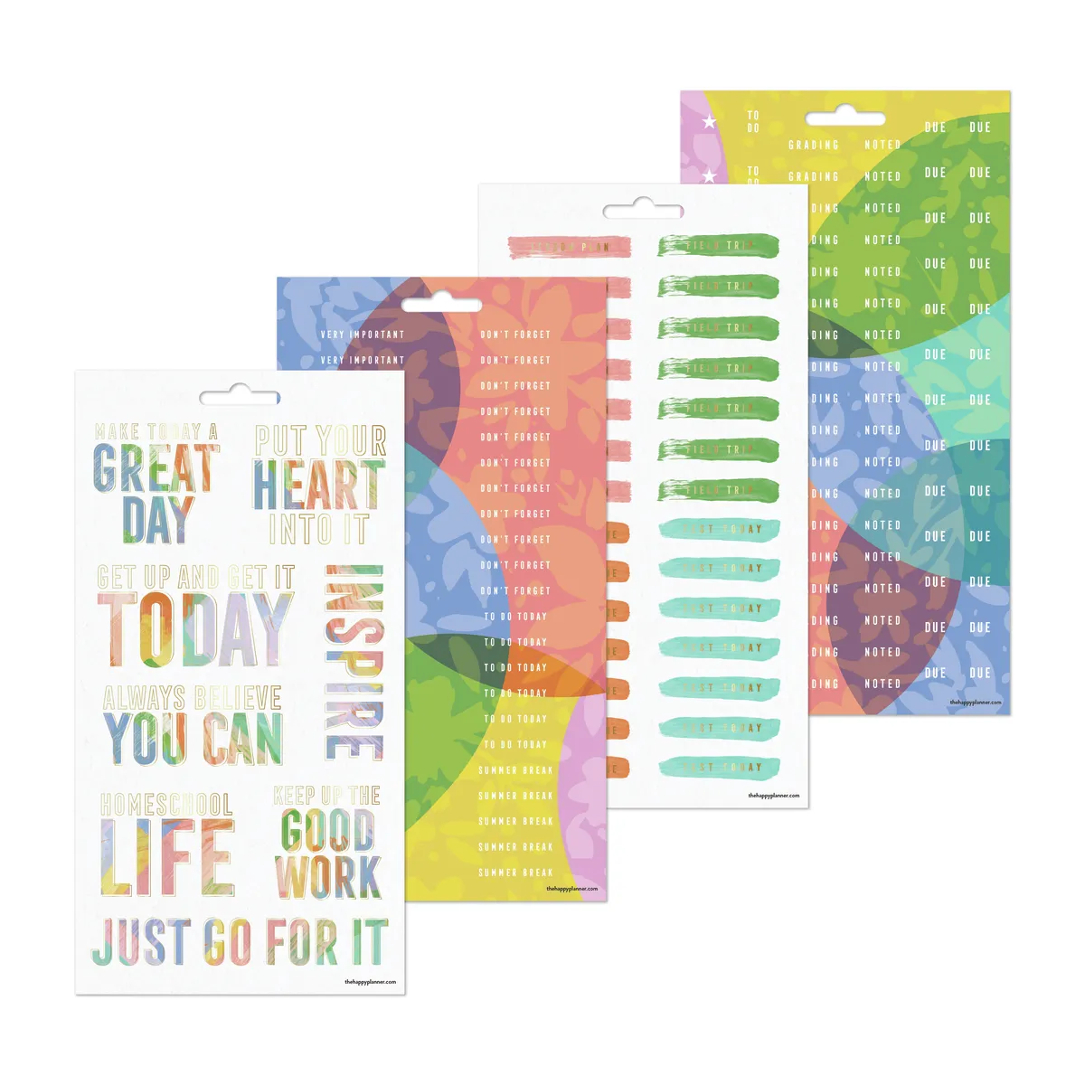 Happy Planner Happy Teacher autocollants 5 feuilles 225 pièces