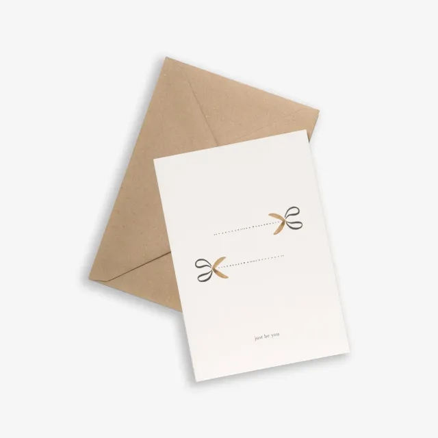 Kartotek Scissors carte de vœux avec enveloppe illustrée