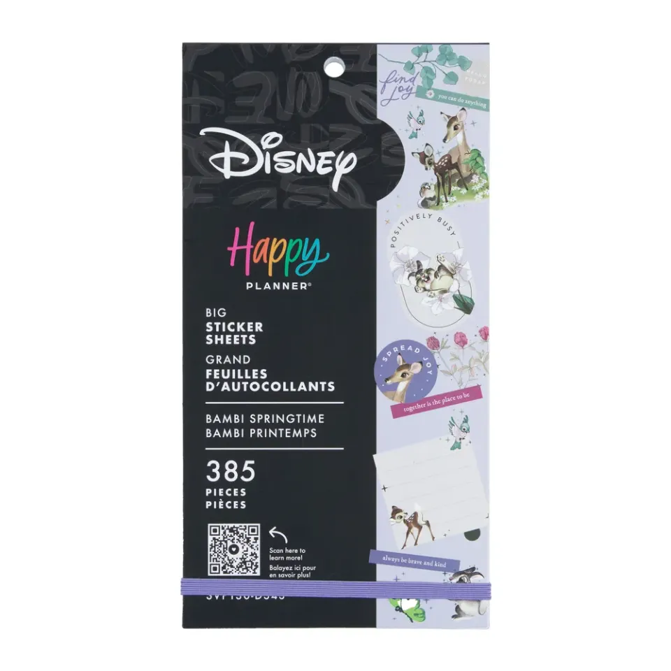 Happy Planner Disney Bambi Springtime stickers grand 385 motifs floraux