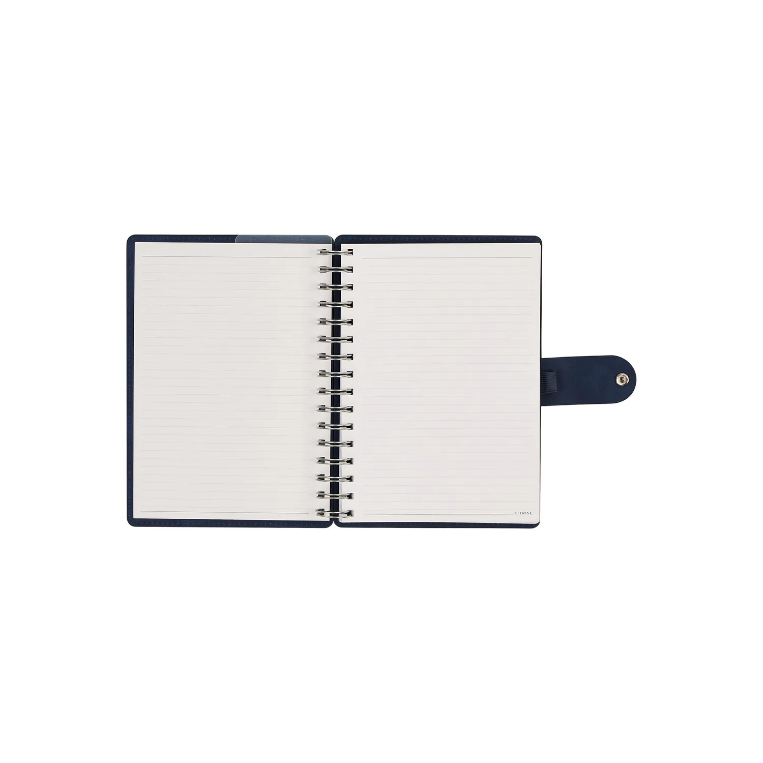 Citrine Navy carnet spirale A5 pointillé ligné rechargeable