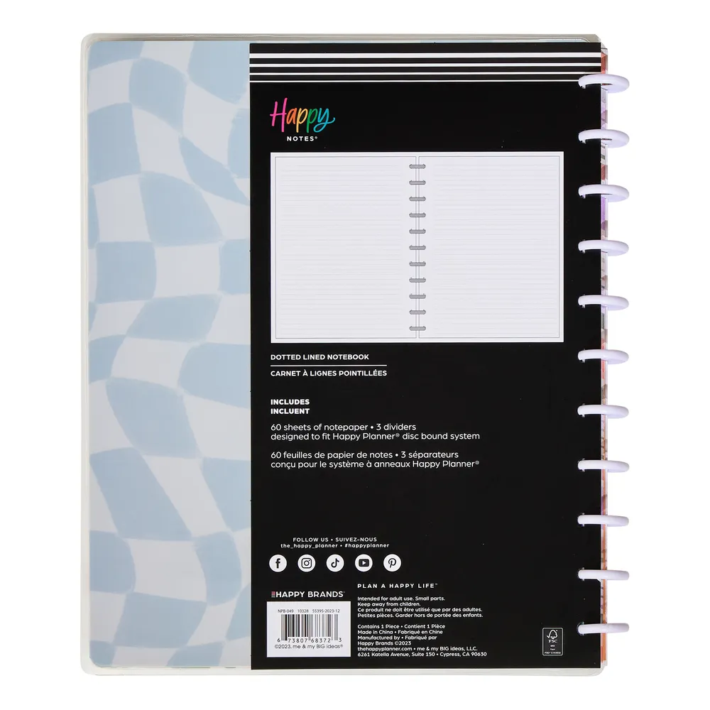 Happy Planner Canyon Modern Big carnet pointillés lignés 60 feuilles