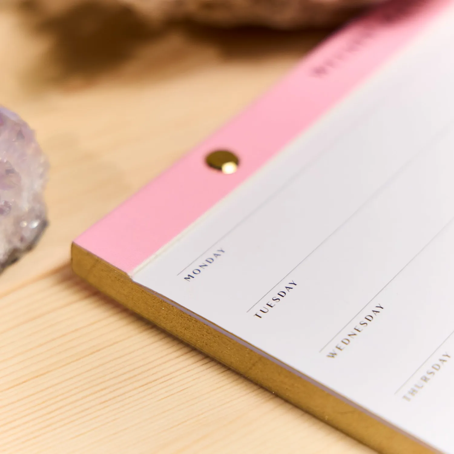 Happy Planner Blushed calendrier bureau hebdo non daté doré