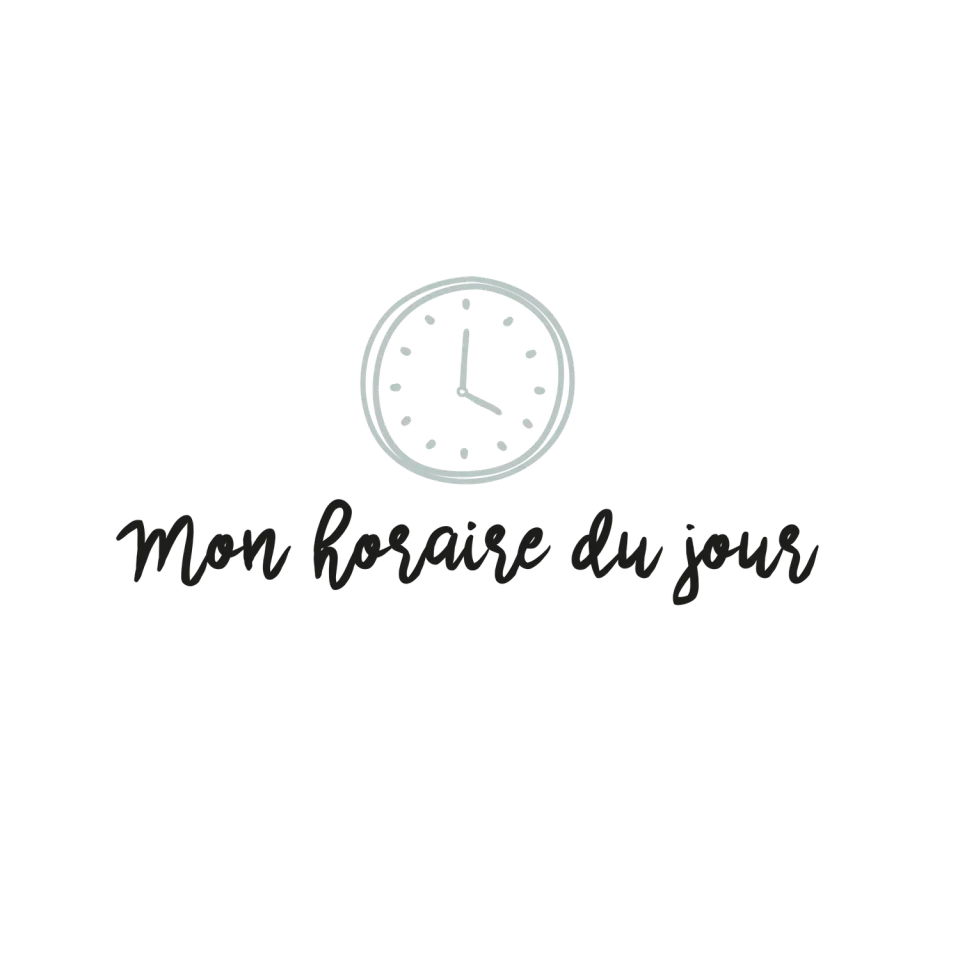 Les Belles Combines Mon horaire du jour fiche routine française