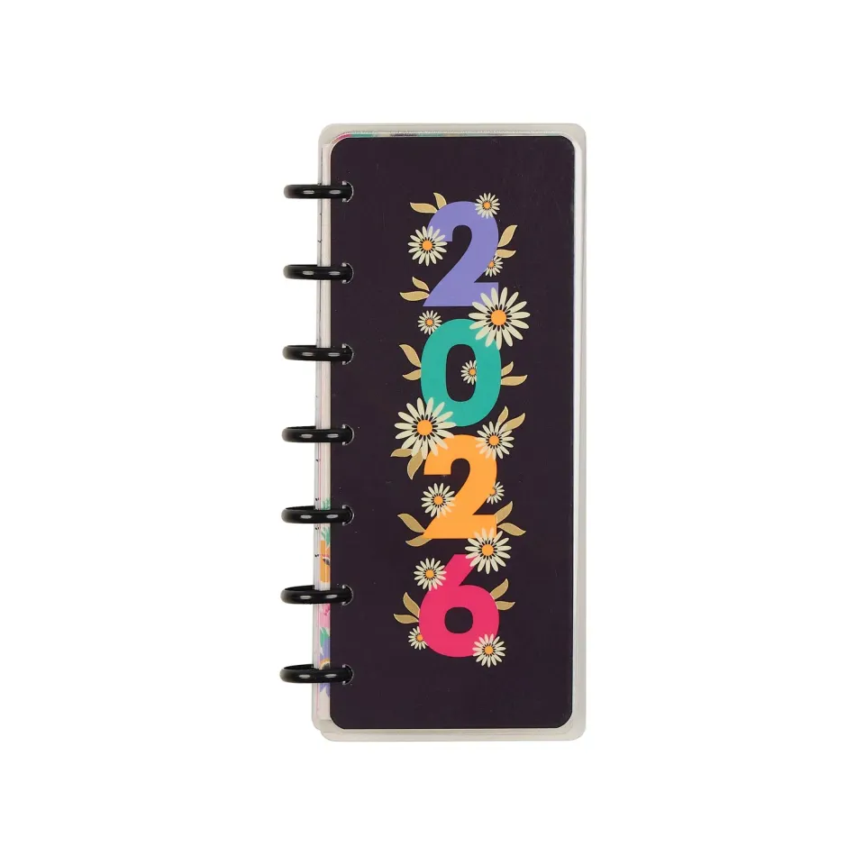 Happy Planner Florescent Florals agenda Skinny Mini 2026