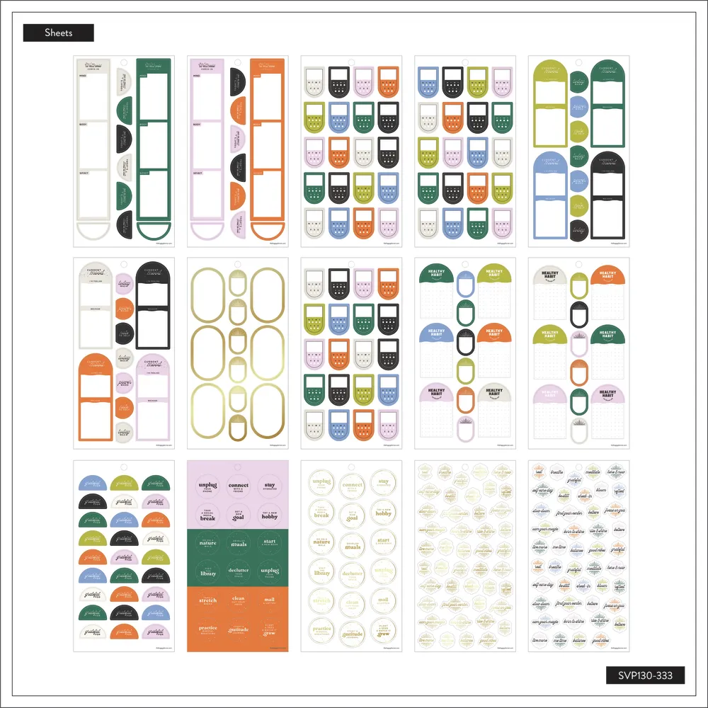 Happy Planner Balanced Soul livre stickers bien-être