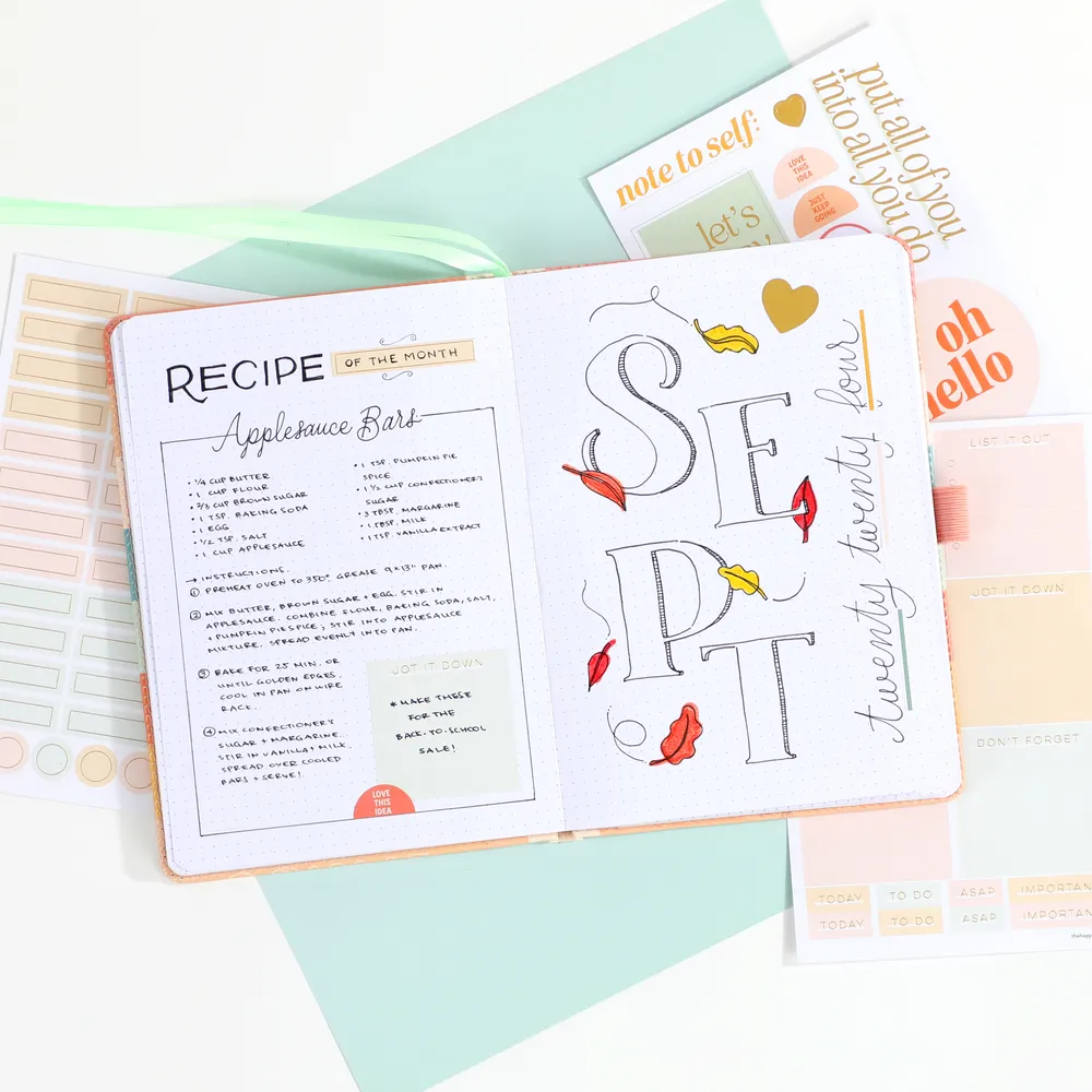 Happy Planner Sunset Stripe journal pointille 80 feuilles papier epais
