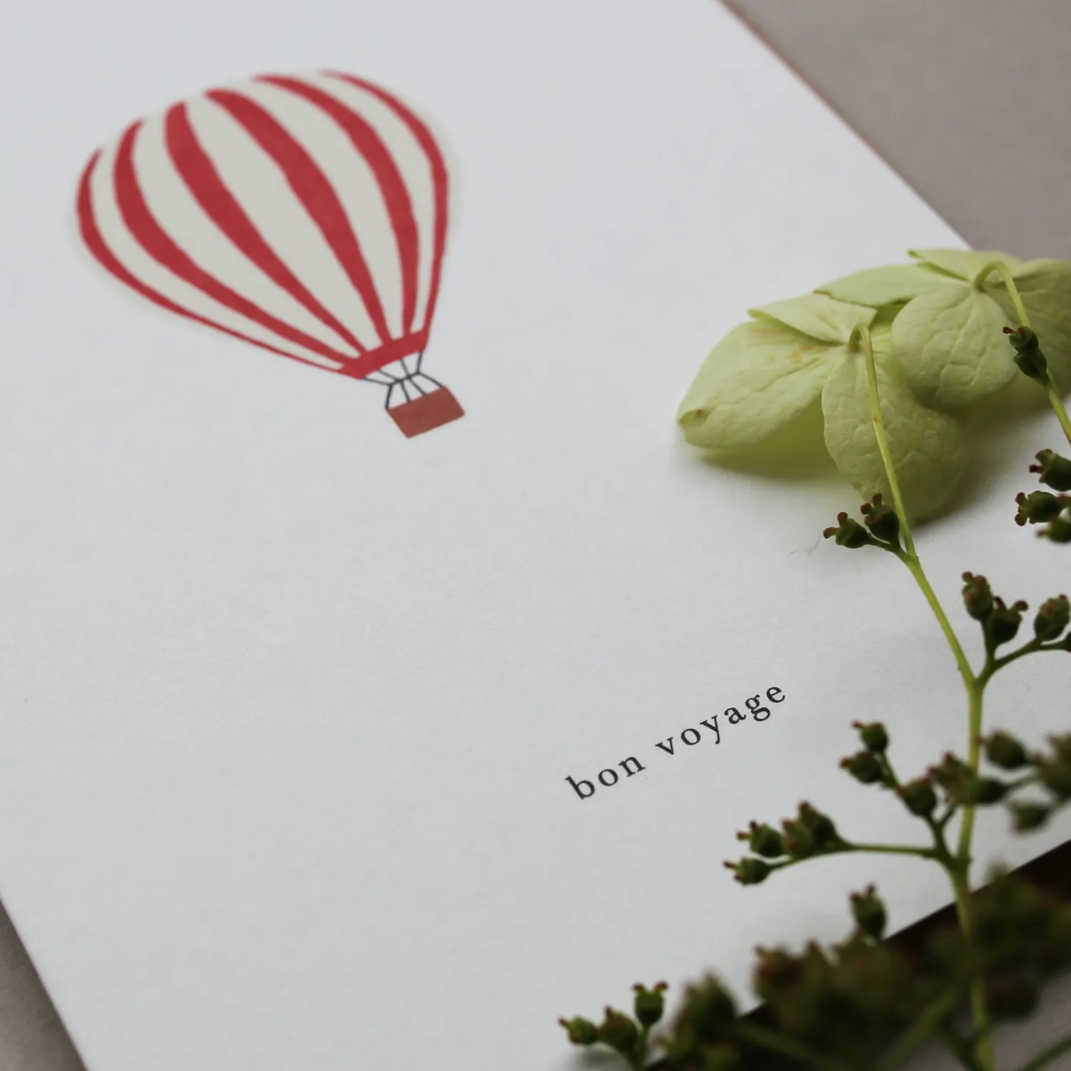 Kartotek Hot Air Balloon carte de vœux bon voyage