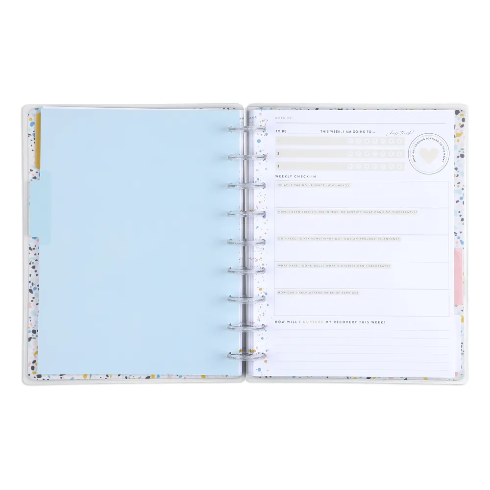 Happy Planner Progress Classic journal guidé à disques bien-être