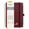 Poprun WH145L carnet spirale ligné 15x21,5 cm bordeaux