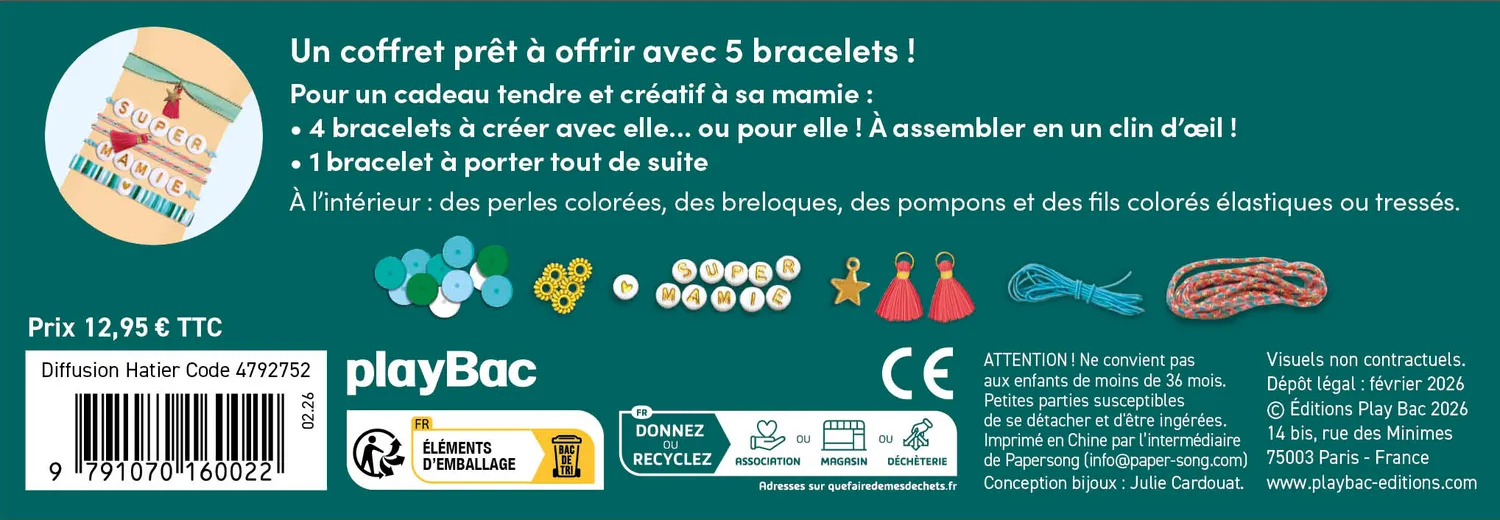 Frigobloc Super Mamie coffret 5 bracelets créatifs