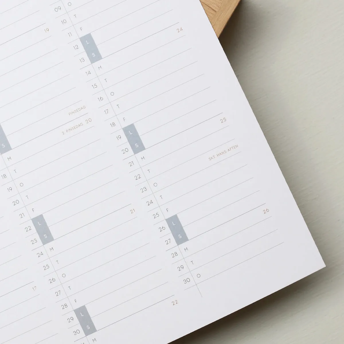 Kartotek Kalender 2027 calendrier mural A3 danois
