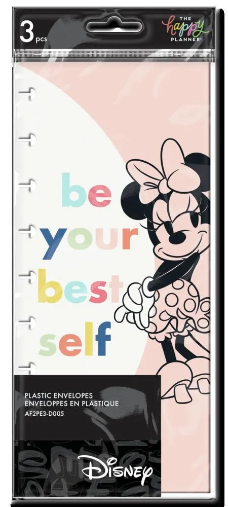 Happy Planner Disney Mickey Minnie pochettes x3 colorblock
