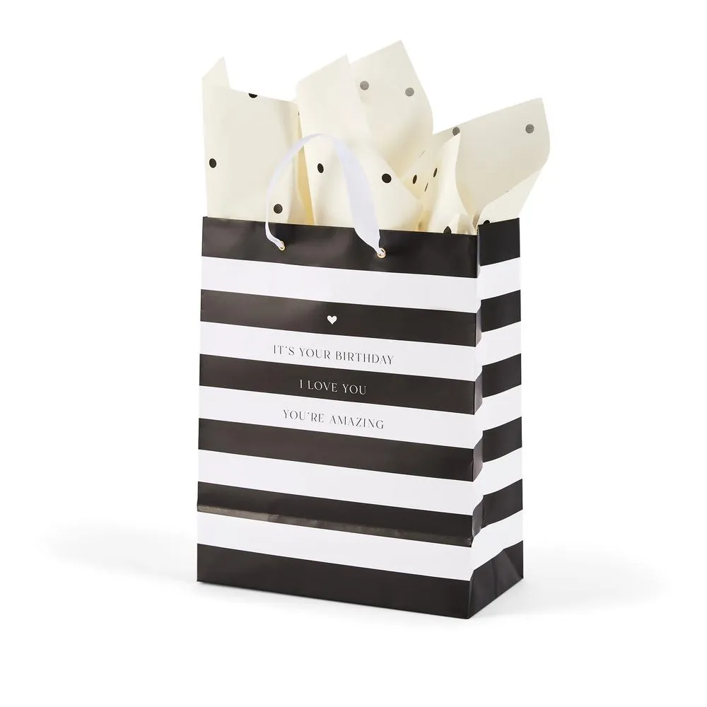 Happy Planner Black Tie Party Gift Bag Book sacs cadeaux x5 noir