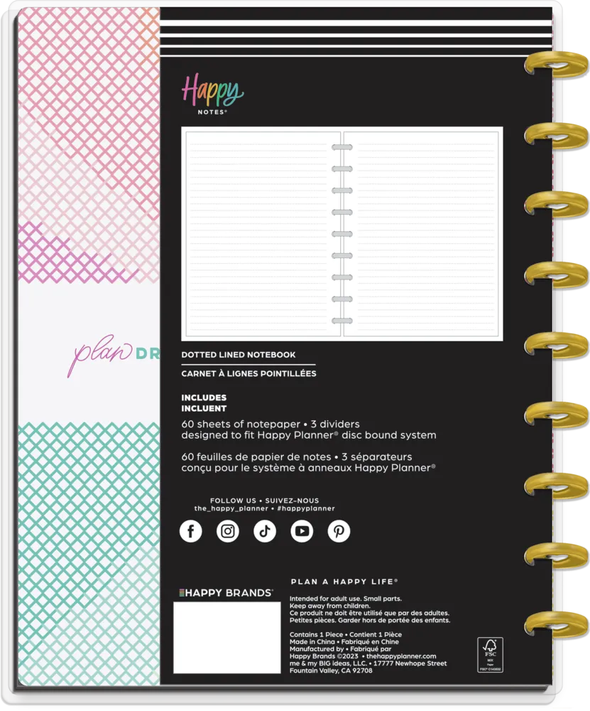 Happy Planner Miss Maker carnet Classic pointillé ligné