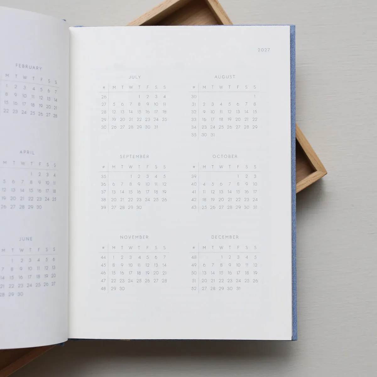 Kartotek Notebook Calendar 2027 agenda semainier anglais
