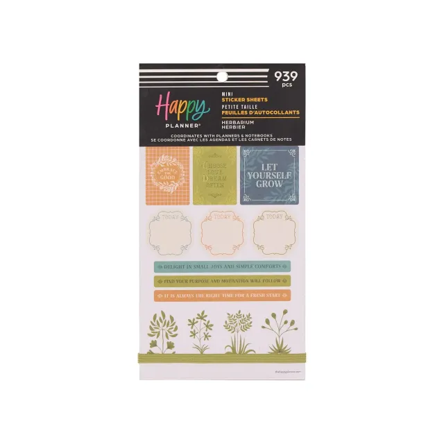 Happy Planner Herbarium carnet stickers Mini 939