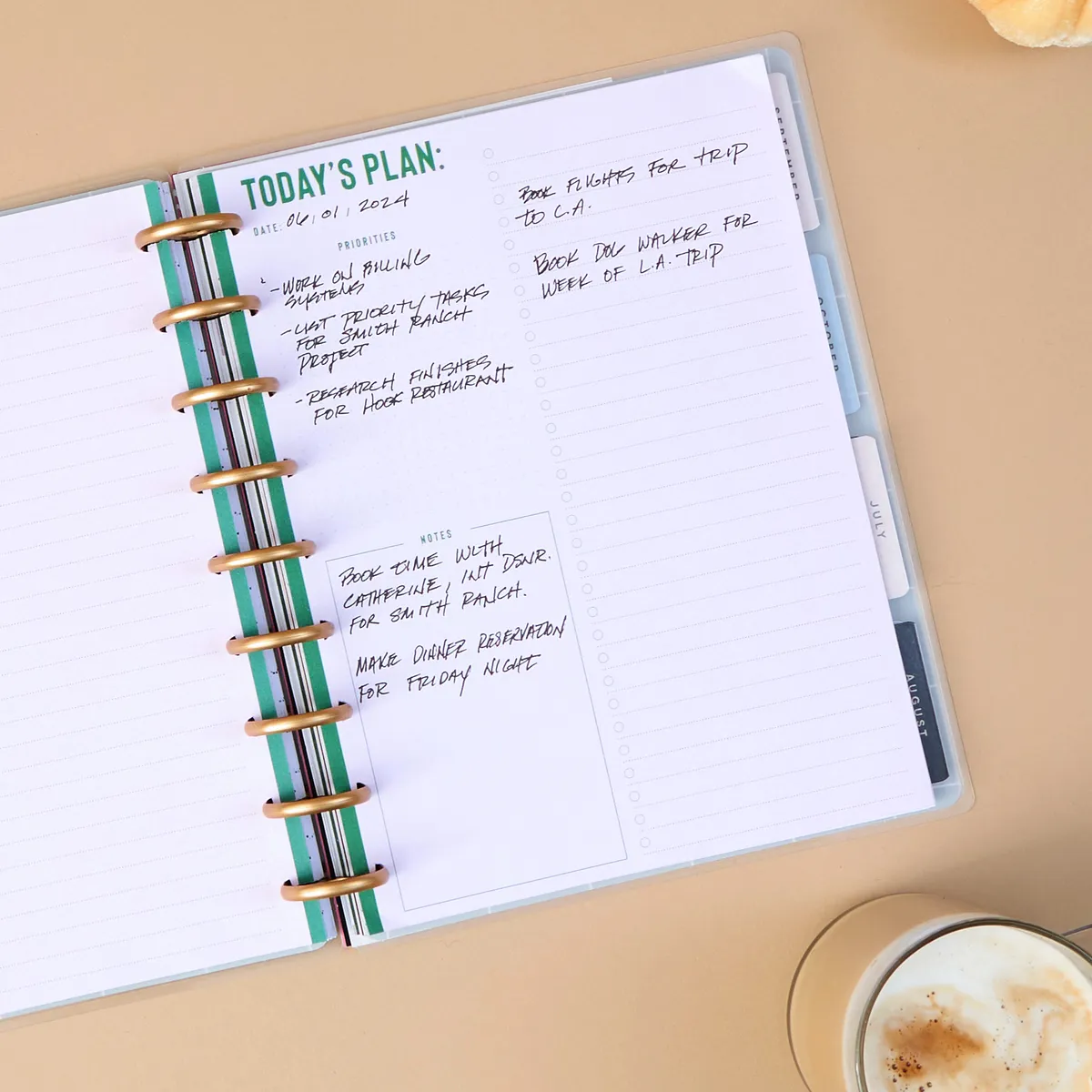 Happy Planner Vivid Brights recharge Classic Dashboard 40 feuilles
