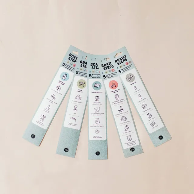 Les Belles Combines My Daily Steps Evening Routine autocollants x5