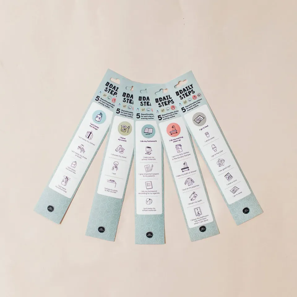 Les Belles Combines My Daily Steps Evening Routine autocollants x5