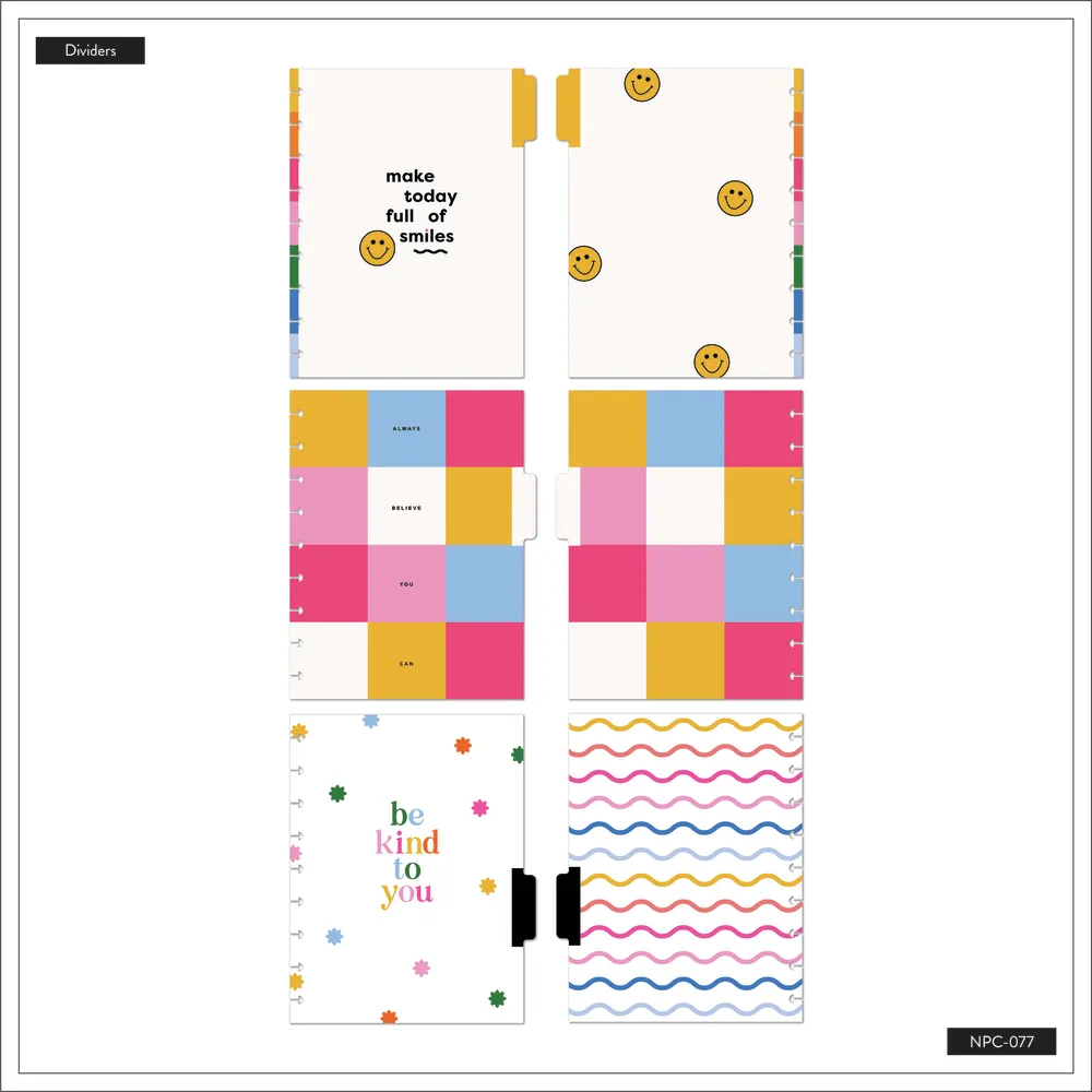 Happy Planner Playful Brights carnet pointillé ligné Classic 60 feuilles