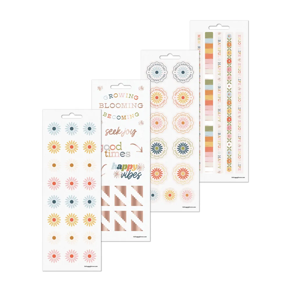Happy Planner Simple Joys stickers déco 8 planches 176 pièces