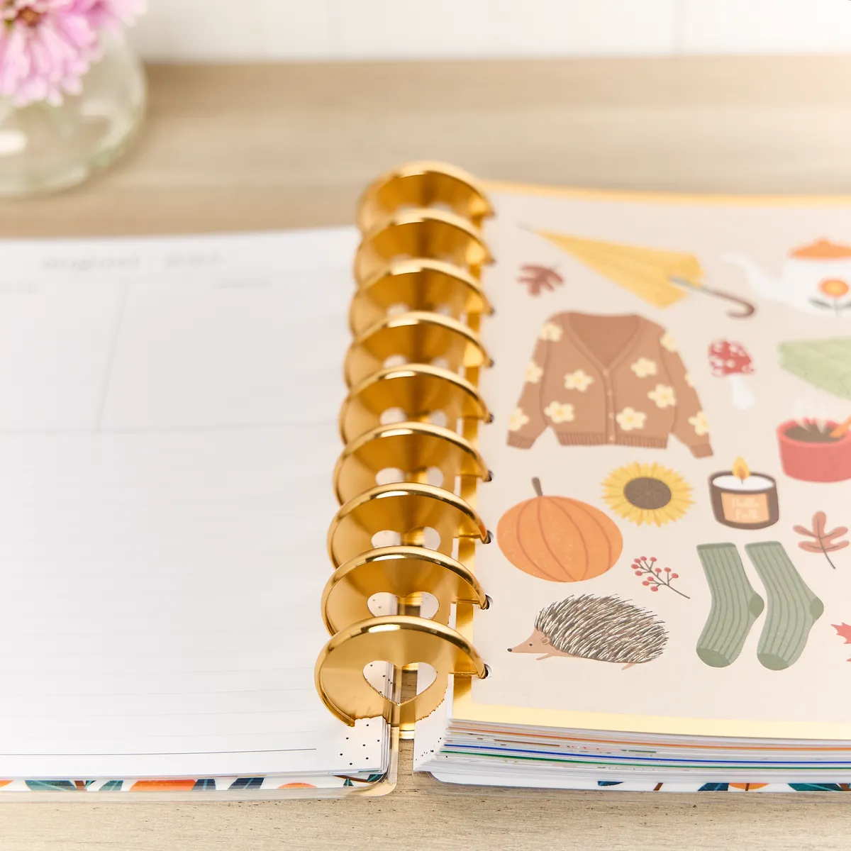 Happy Planner Gold Expander disques métal x11 doré