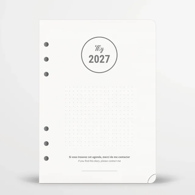 My365 My 2027 recharge organiseur A5 papier recyclé