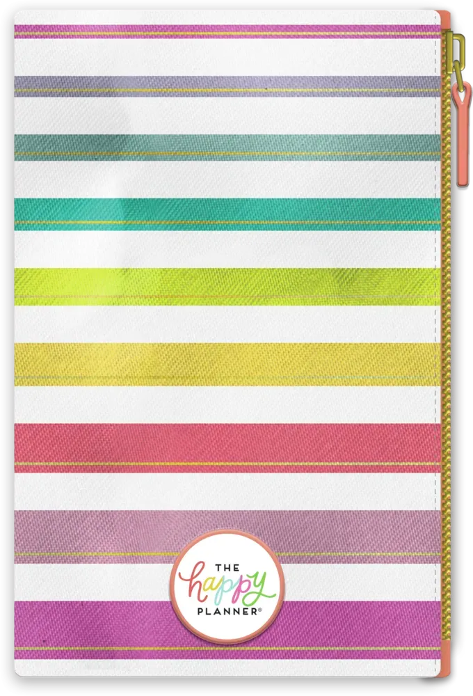 Happy Planner Pastel Stripe trousse à crayons rayée