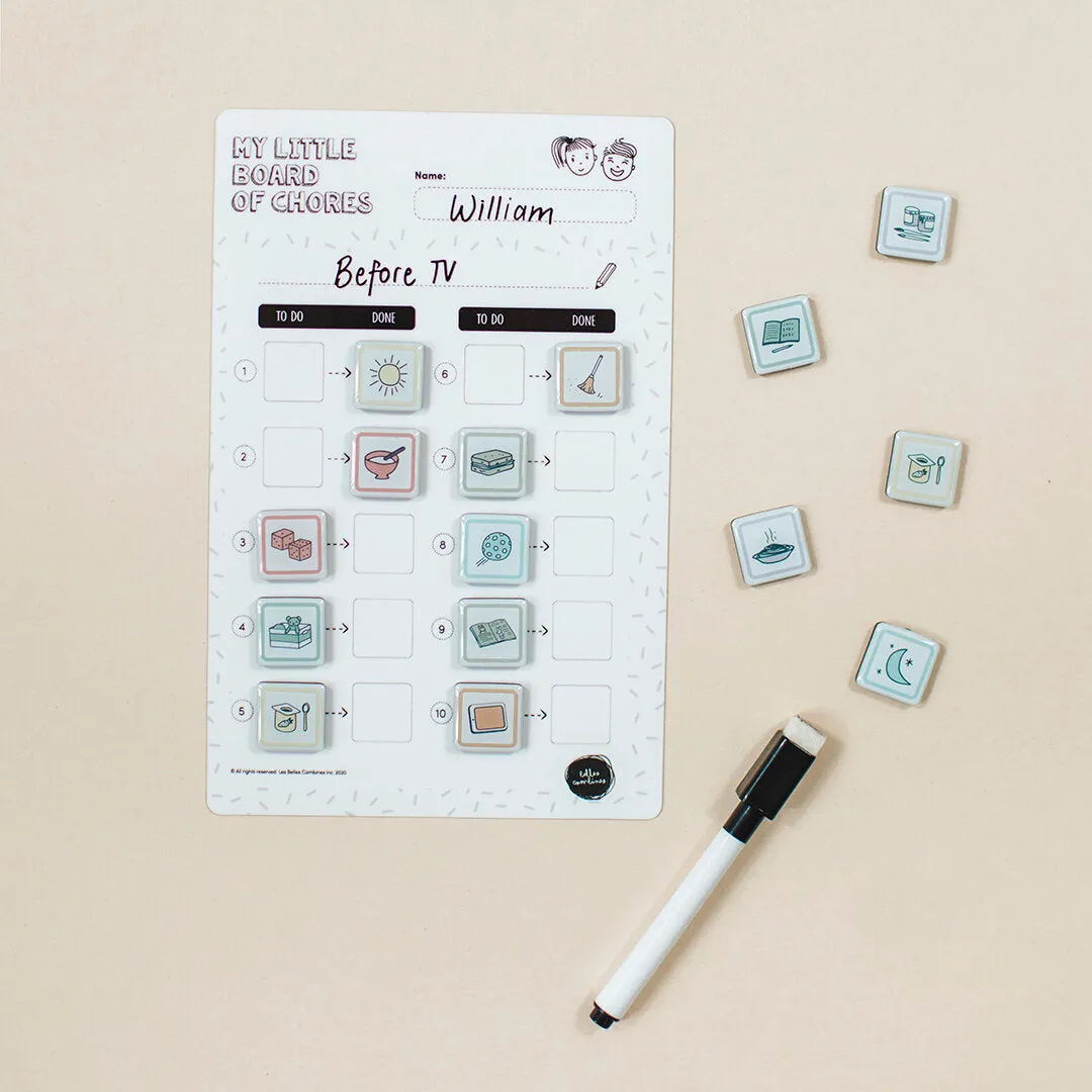 Les Belles Combines My Little Board of Chores In 10 Steps tableau