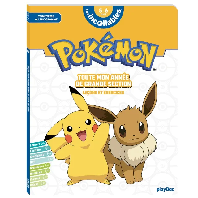 Les Incollables Pokémon Toute mon année de GS cahier