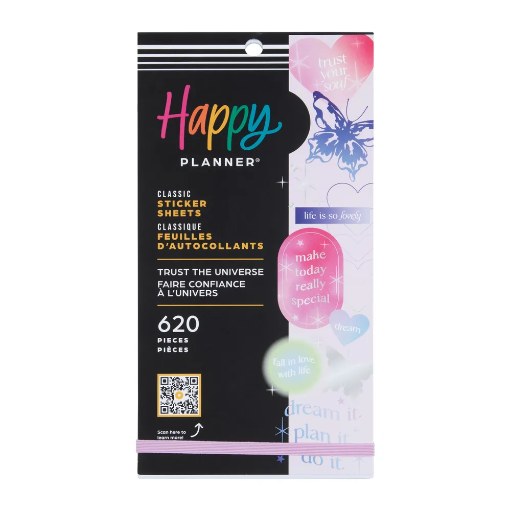 Happy Planner Trust the Universe carnet stickers 620 pièces