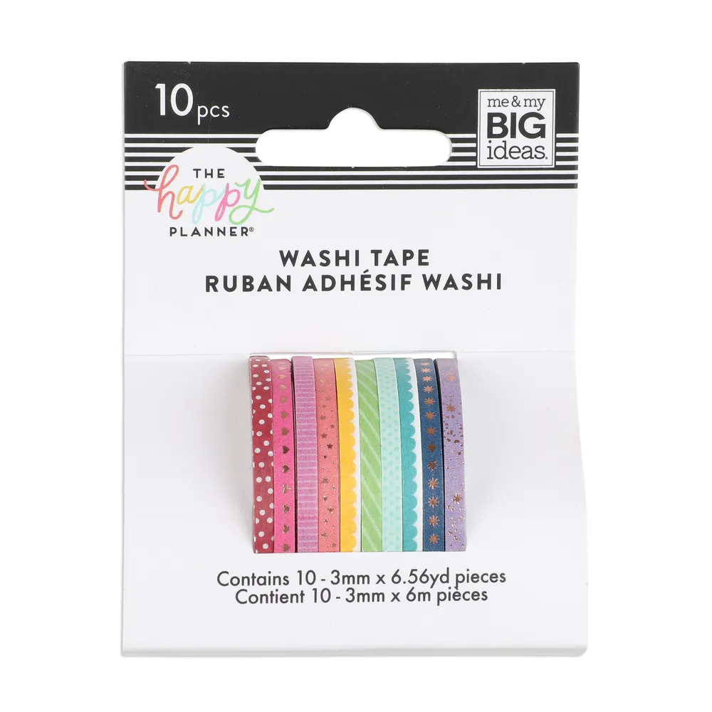 Me & my big ideas ROYGBIV masking tape fin arc-en-ciel x10