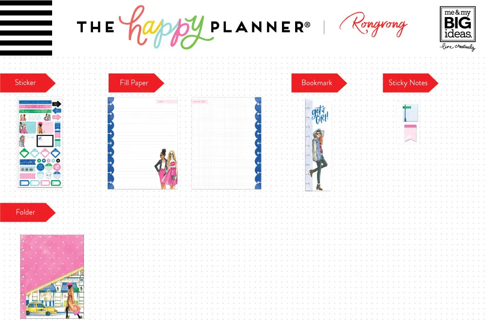 Happy Planner Rongrong Hustle Girl pack accessoires Classic