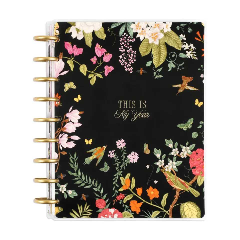 Happy Planner Feathers Flowers agenda vertical non daté