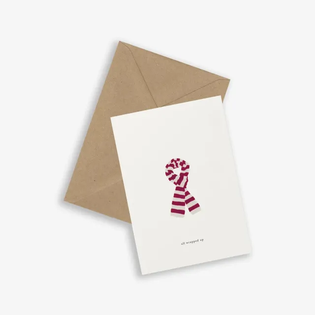 Kartotek Scarf carte de vœux Noël avec enveloppe
