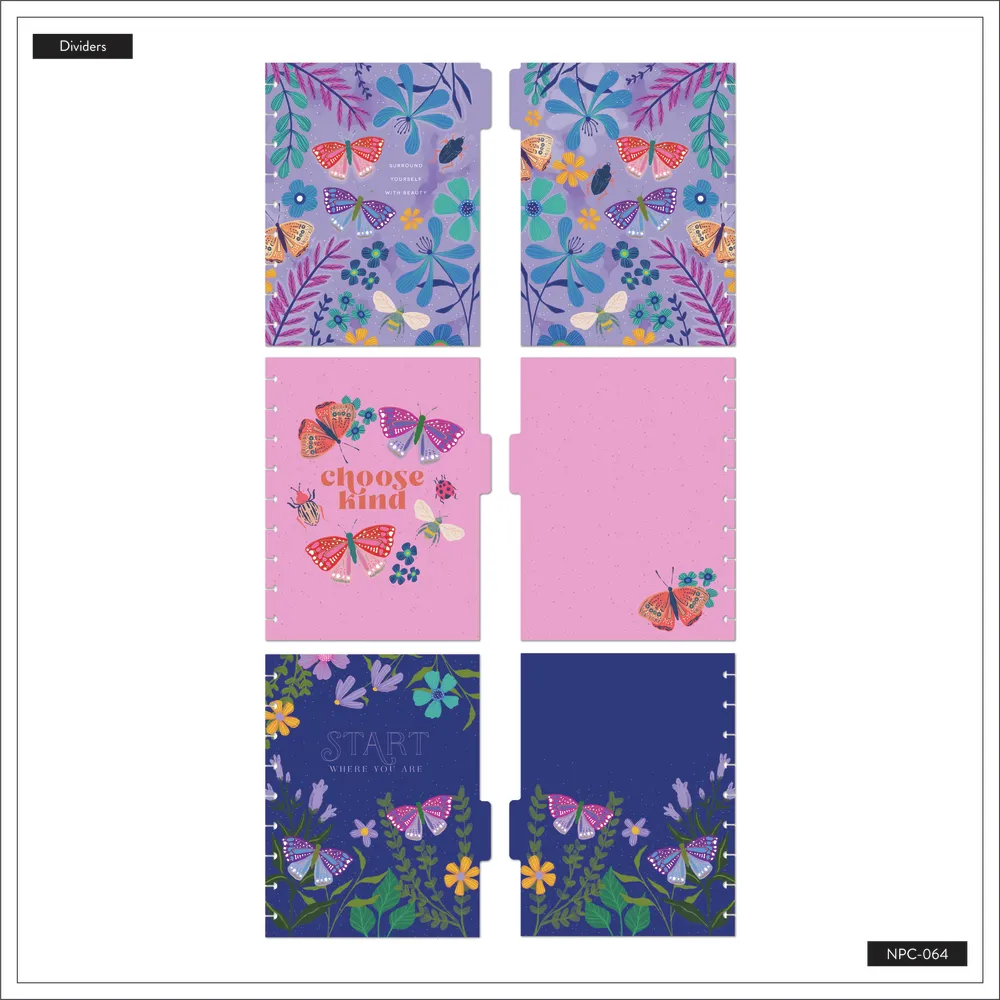 Happy Planner Midnight Botanical carnet Classic 60 feuilles checklist
