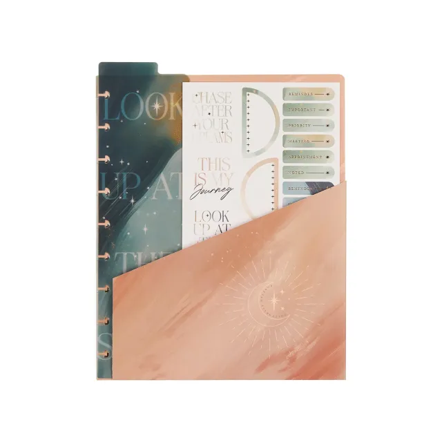 Happy Planner Starlit Glow pack accessoires Classic aquarelle