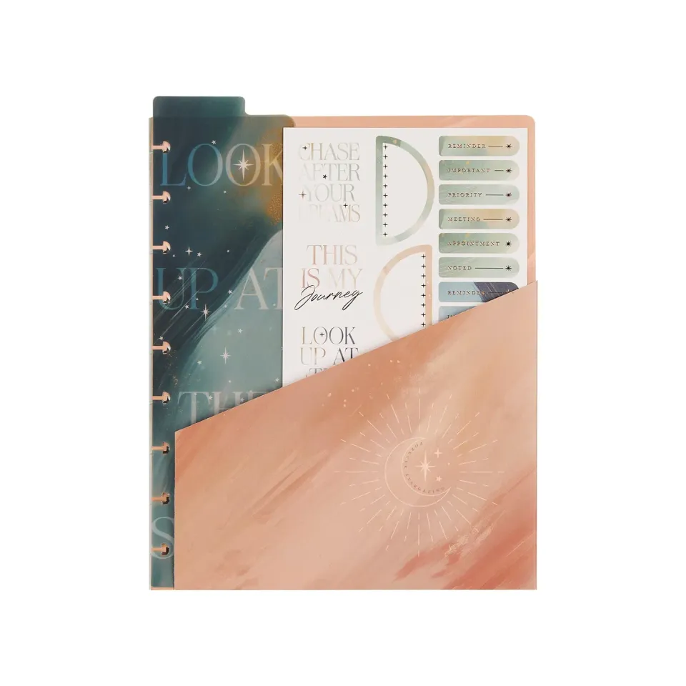 Happy Planner Starlit Glow pack accessoires Classic aquarelle