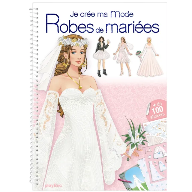 Frigobloc Je crée ma mode Robes de mariées carnet créatif stickers