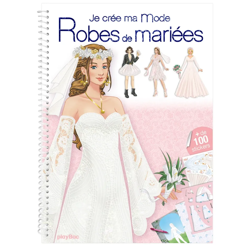 Frigobloc Je crée ma mode Robes de mariées carnet créatif stickers